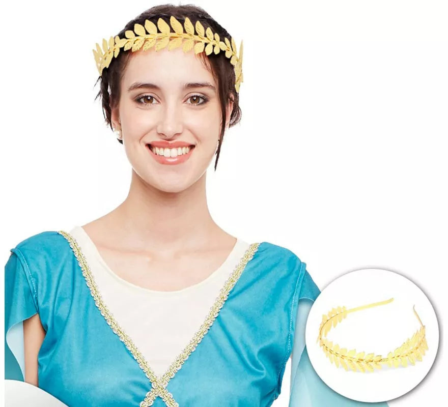 Translation missing: it.Diadema Romana dorada de metal adulto