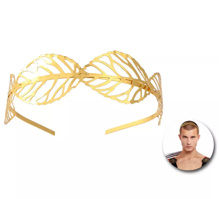 Translation missing: it.Diadema Romana hojas doradas