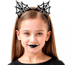 Fascia per capelli a forma di ragnatela per bambini