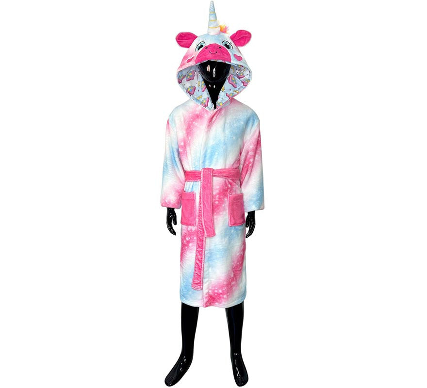 Translation missing: it.Disfraz Albornoz Uri Unicornio para adulto
