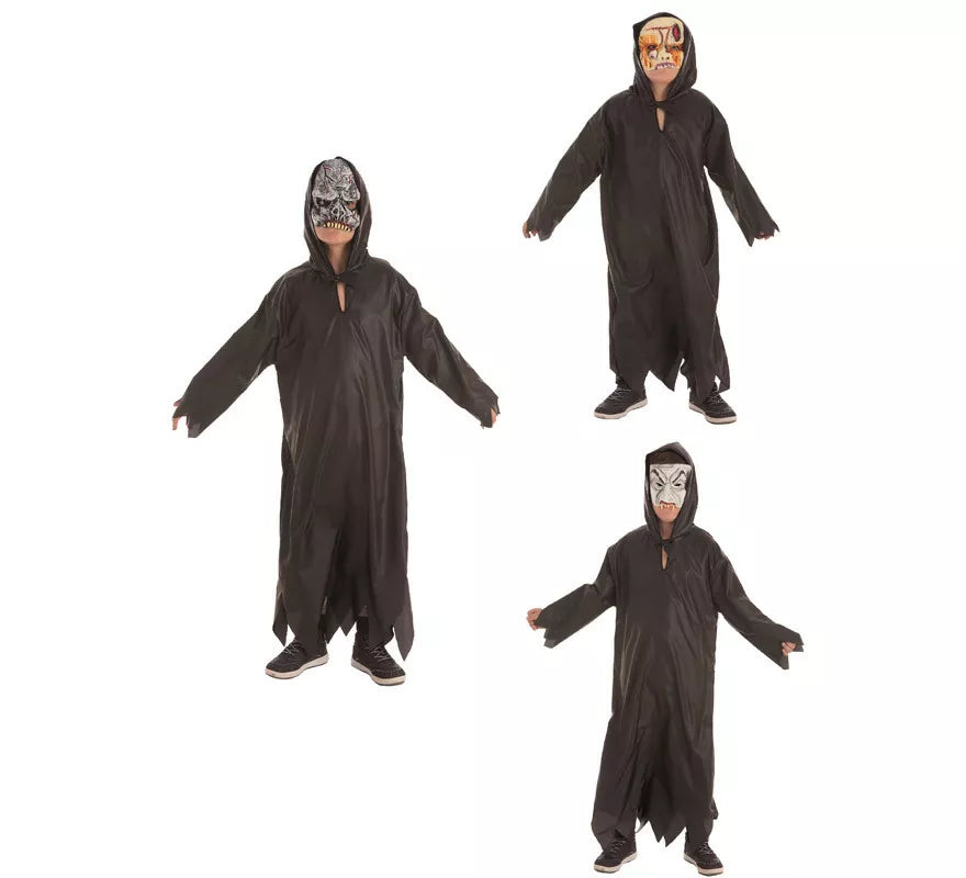 Translation missing: it.Disfraz con Túnica y Máscara de terror en 3 Modelos surtidos para niños