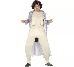 Costume da donna anziana o nonna con sorpresa per uomo. Include tuta e vest