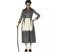 Disfraz de Abuela Gris para mujer