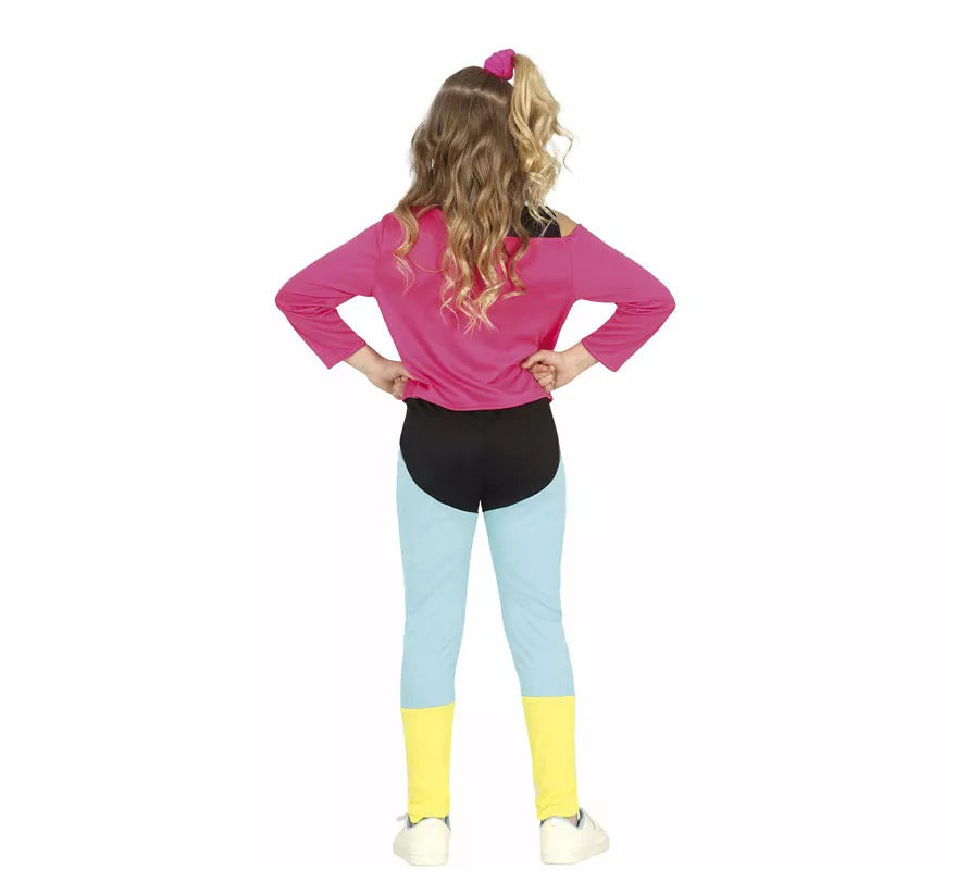Translation missing: es.Disfraz de Aerobic de los 80' para niña