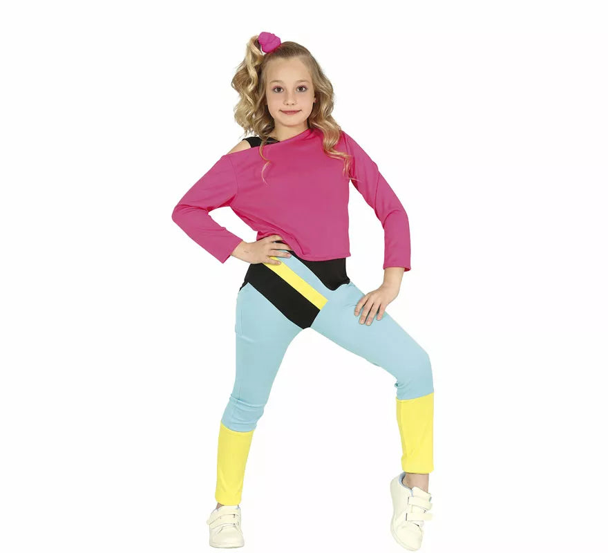 Translation missing: it.Disfraz de Aerobic de los 80' para niña