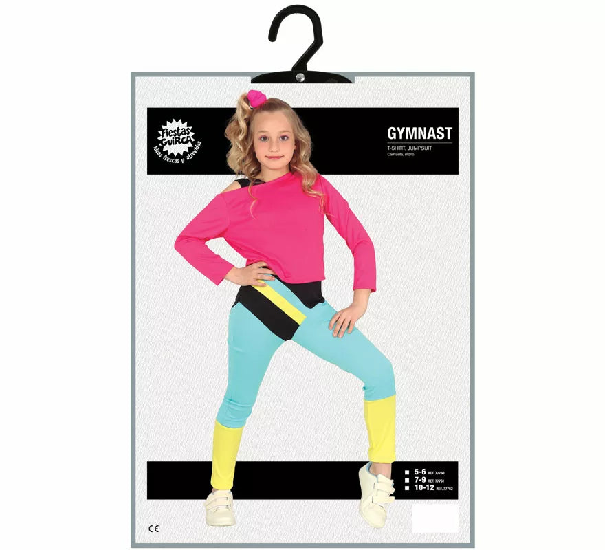 Translation missing: it.Disfraz de Aerobic de los 80' para niña