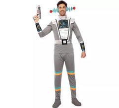 Costume da Agente spaziale grigio con braccialetti per uomo