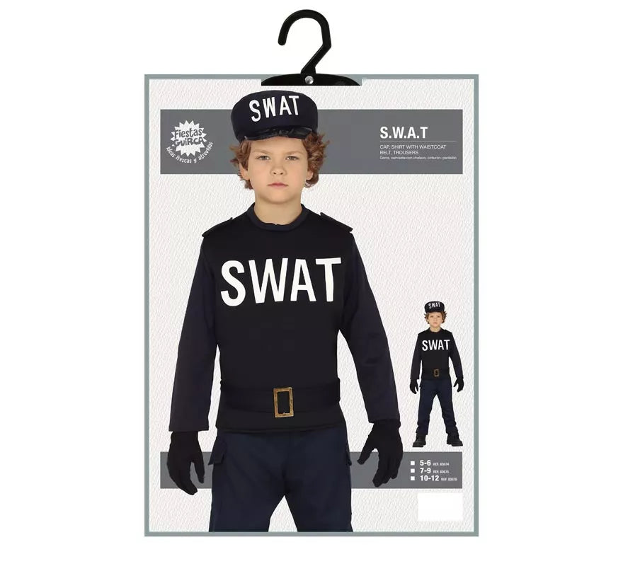 Translation missing: it.Disfraz de Agente Swat para niño