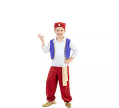 Costume da Aladino rosso e bianco per bambino