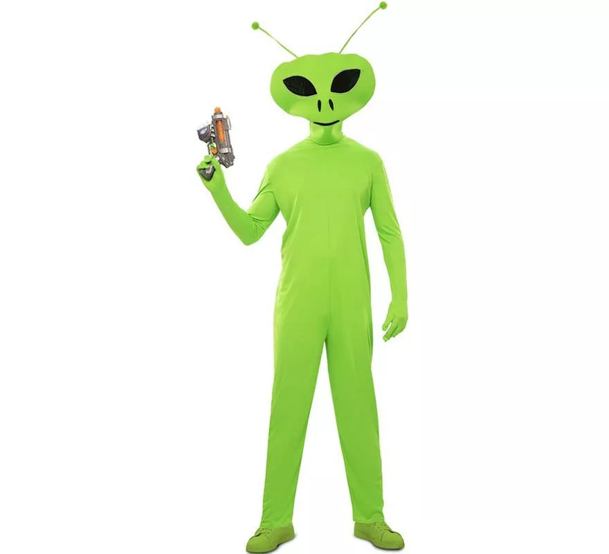 Disfraz de Alien clásico verde con máscara para hombre