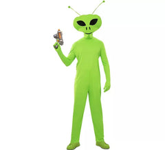 Costume da alieno classico verde con maschera per uomo