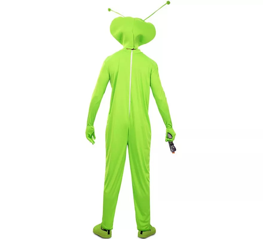 Translation missing: es.Disfraz de Alien clásico verde con máscara para hombre