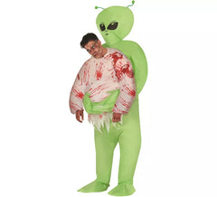 Costume gonfiabile da alieno verde per uomo