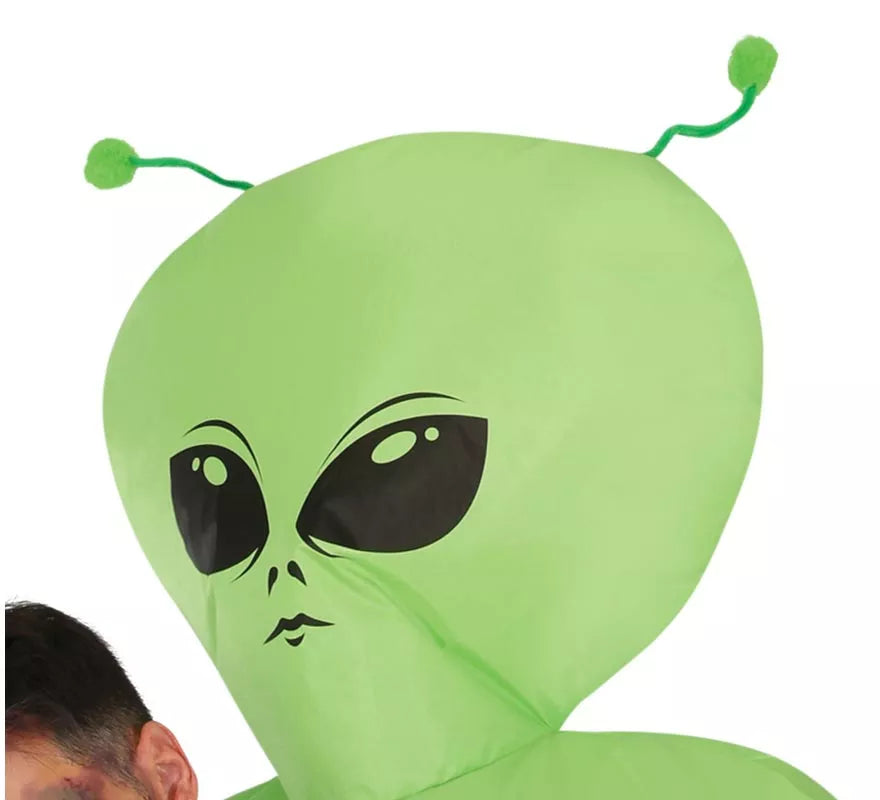 Disfraz de Alien verde hinchable o inflable para hombre