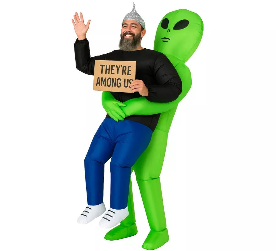 Translation missing: it.Disfraz de Alíen verde Hinchable para hombre