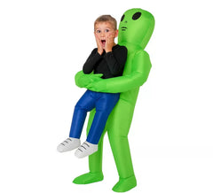 Costume gonfiabile da alieno verde per bambini