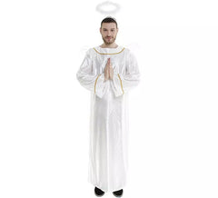 Costume da angelo con ali e aureola per uomo