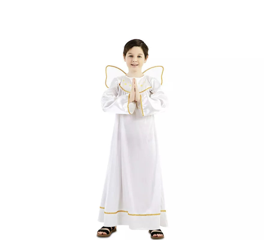 Translation missing: es.Disfraz de Ángel con detalles dorados para niño
