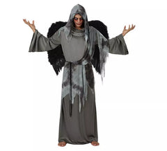 Costume angelo nero per uomo taglia ml