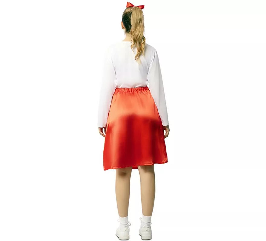 Translation missing: it.Disfraz de Animadora años 50 rojo y blanco para mujer