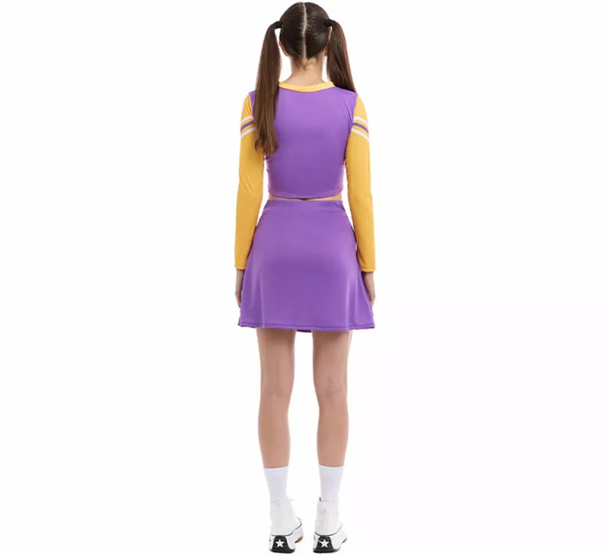 Translation missing: it.Disfraz de Animadora Cheerleader morado para mujer