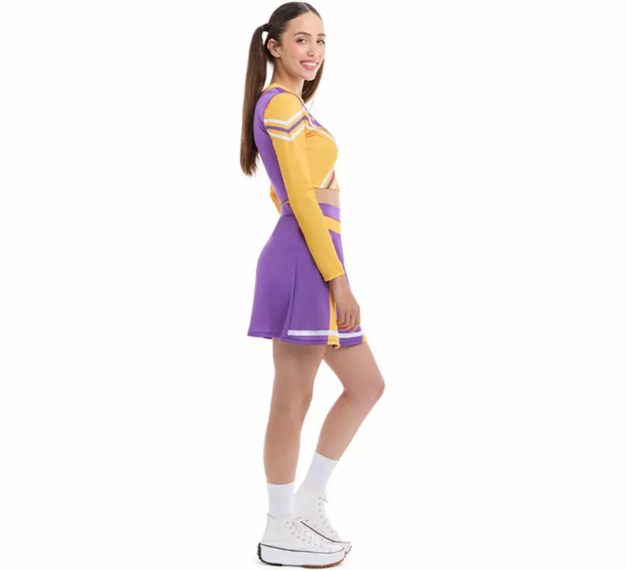 Translation missing: it.Disfraz de Animadora Cheerleader morado para mujer