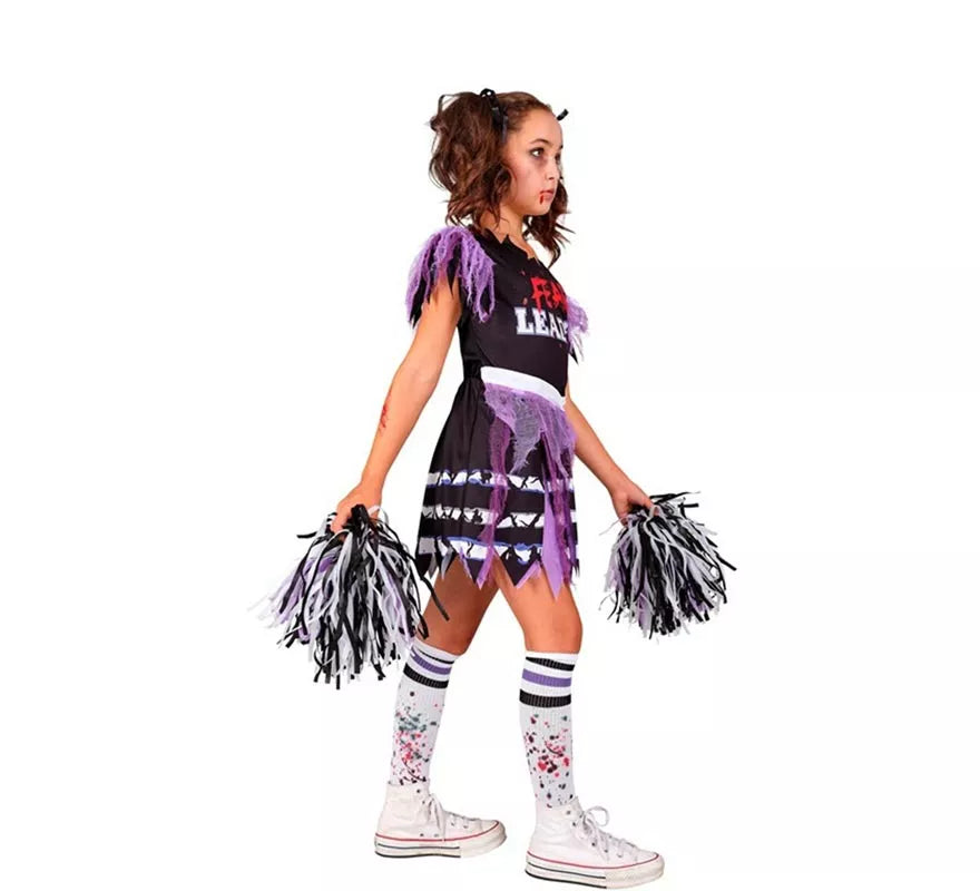 Translation missing: it.Disfraz de Animadora Cheerleader Zombie para niña