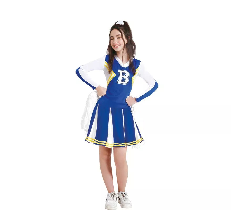 Translation missing: it.Disfraz de Animadora del Equipo Azul para adolescente