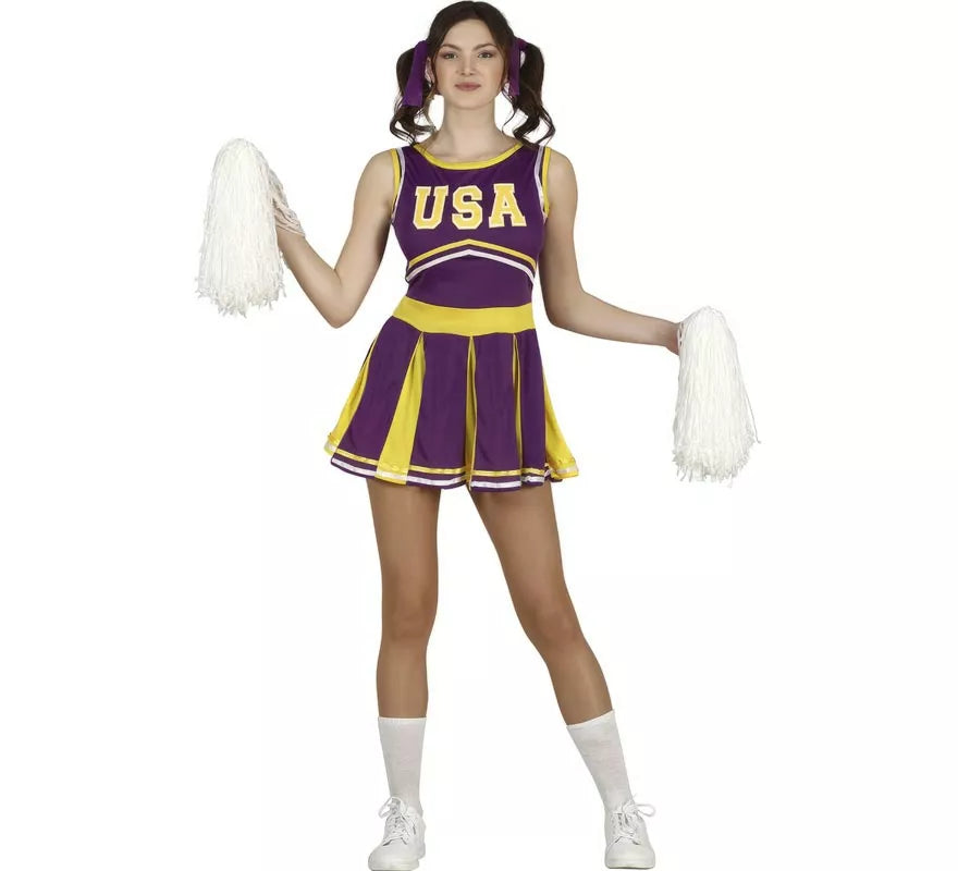 Translation missing: es.Disfraz de Animadora del Equipo Morado para adolescente