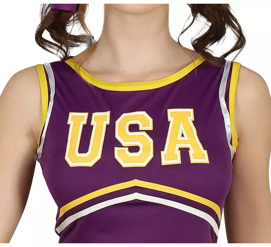 Translation missing: it.Disfraz de Animadora del Equipo Morado para adolescente