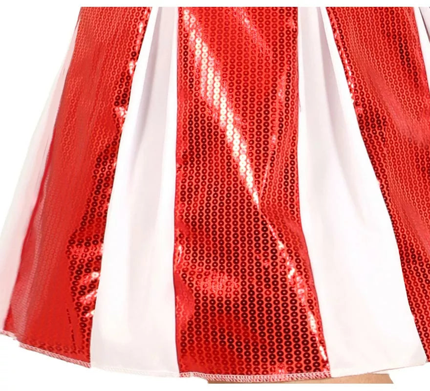 Translation missing: it.Disfraz de Animadora roja con lentejuelas para mujer