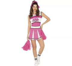Costume da cheerleader rosa per donna