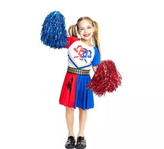Costume da Cheerleader Sadistica bicolore per bambina e adolescente