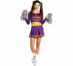Costume da cheerleader zombie sanguinante per donna