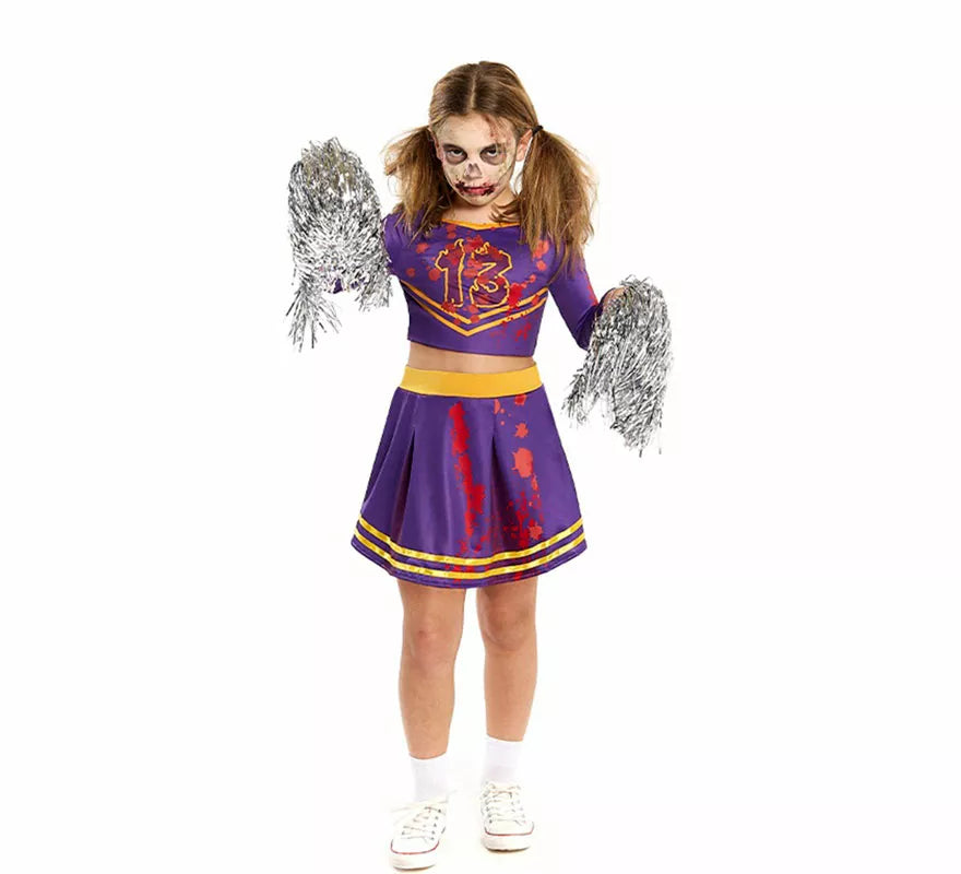 Translation missing: it.Disfraz de Animadora Zombie Ensangrentada para niña