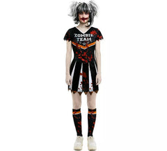 Disfraz de Animadora Zombie Team negro para mujer