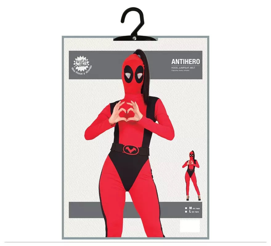 Translation missing: it.Disfraz de Anti heroína Roja para mujer