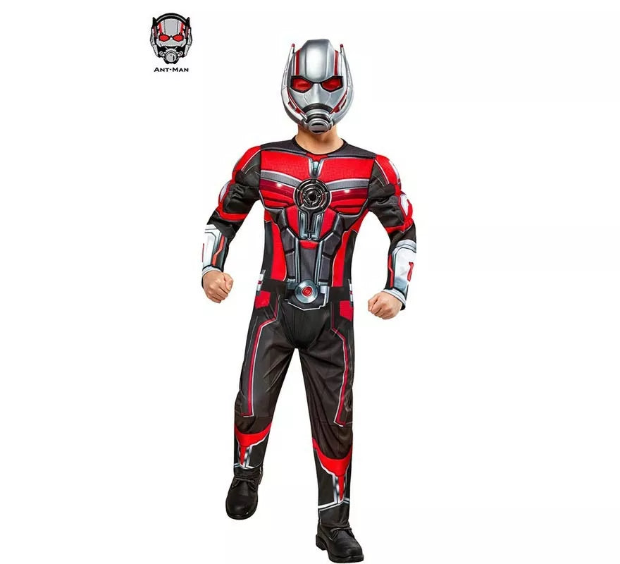 Translation missing: it.Disfraz de Antman Los Vengadores musculoso con máscara deluxe para niño
