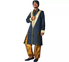 costume arabo per gli uomini blu e oro