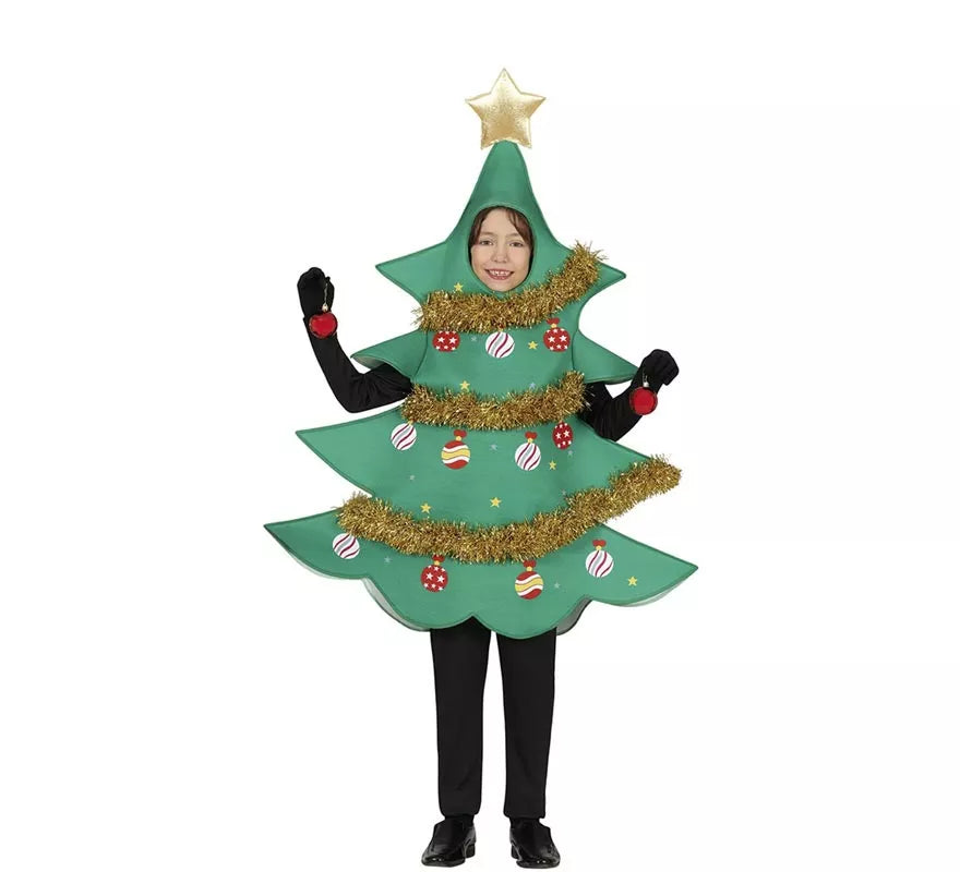 Translation missing: it.Disfraz de Árbol de Navidad decorado con estrella para niños