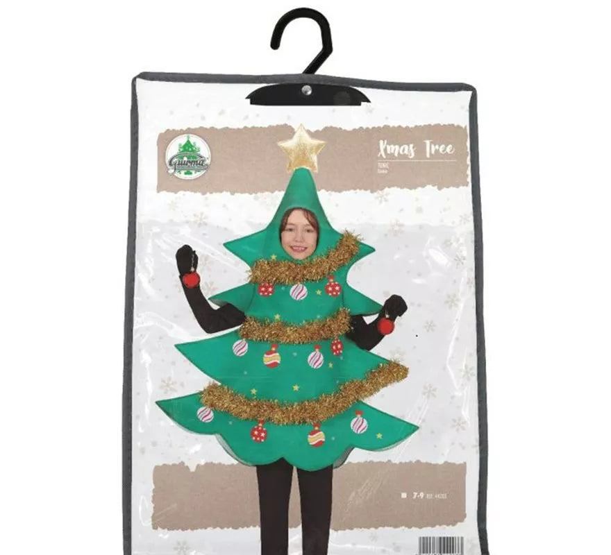 Translation missing: it.Disfraz de Árbol de Navidad decorado con estrella para niños