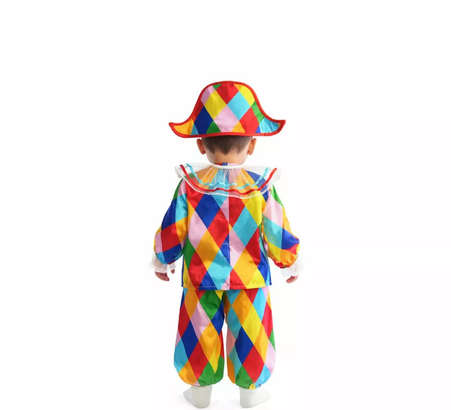 Disfraz de Arlequín multicolor para bebé