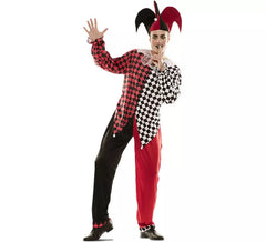 Costume da arlecchino rosso per uomo