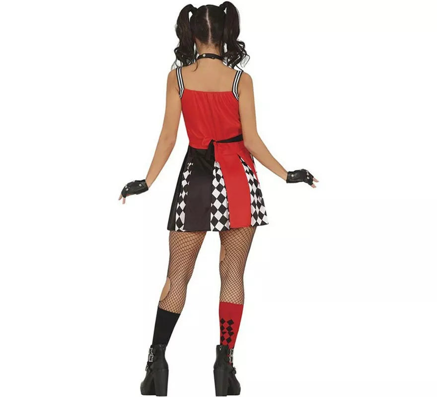 Translation missing: it.Disfraz de Arlequina Animadora en vestido para mujer
