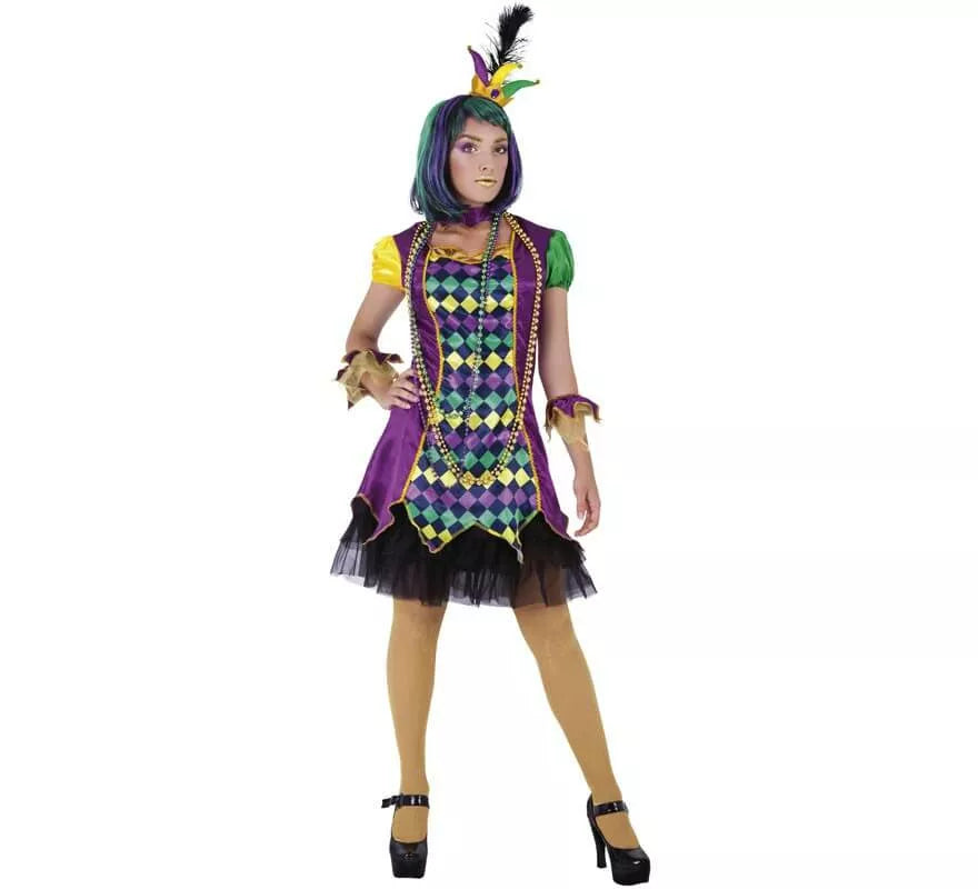 Translation missing: es.Disfraz de Arlequina Mardi Gras para mujer