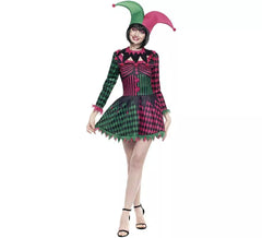 Costume da Arlecchino tricolore per donna