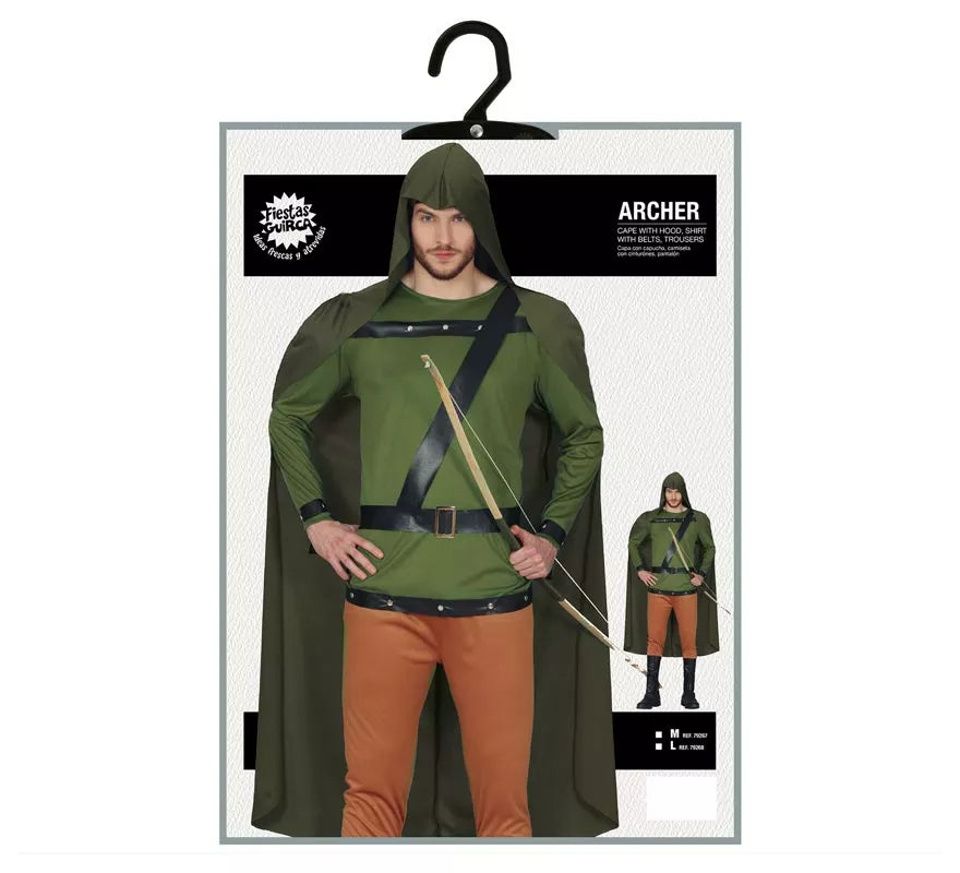 Translation missing: it.Disfraz de Arquero Verde para hombre