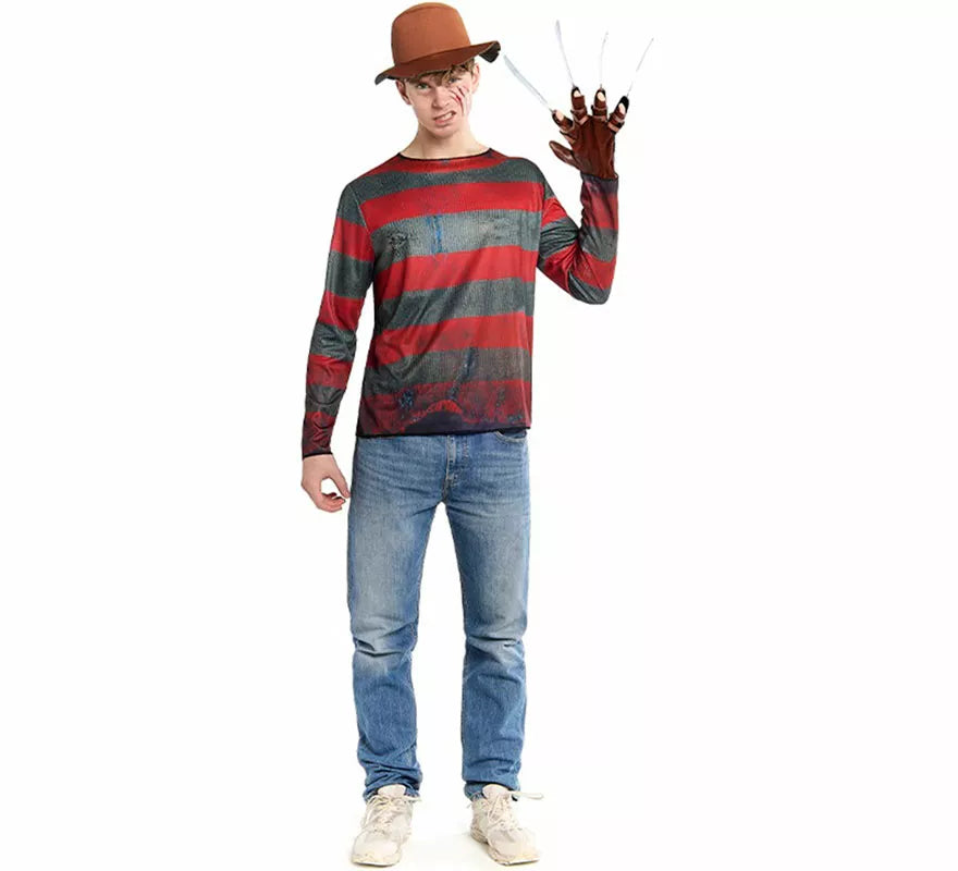 Translation missing: it.Disfraz de Asesino de Pesadilla con Sombrero para hombre