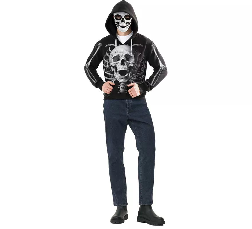 Translation missing: it.Disfraz de Asesino Esqueleto con Sudadera y Máscara para adulto