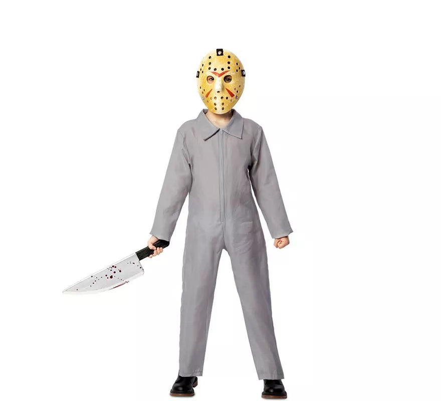Translation missing: it.Disfraz de Asesino Mono Laboral Gris para niños